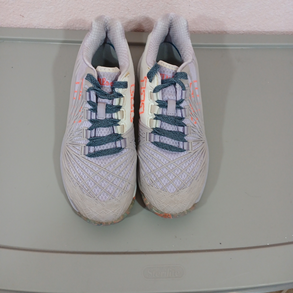 Wilson Kaos 2.0 Women's Tennis Shoes - White and Lavender Size 7.5 - Picture 4 of 10